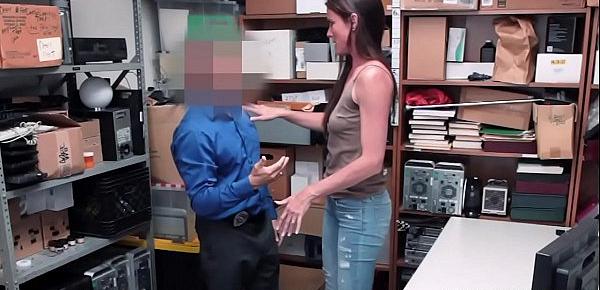  Hot slender MILF didnt want to cooperate with security
